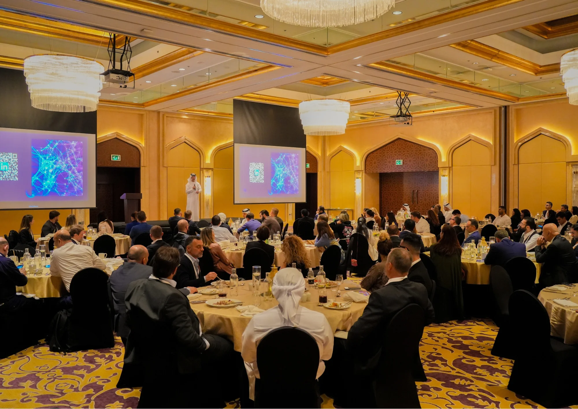 Dubai Family Office Summit delegates attending a speaker session